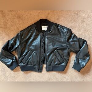 American Eagle leather bomber jacket